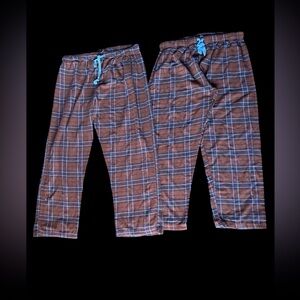 ✨Brown and blue plaid lounge pants with a relaxed fit✨